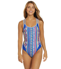 Dolfin Uglies Women's Good Vibes Double Strap Open Keyhole Back One Piece Swimsuit