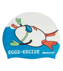 Sporti Limited Edition Eggs-Ercise Silicone Swim Cap Jr.