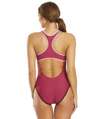 Speedo Active Women's Chlorine Resistant Contrast Binding One Piece Swimsuit