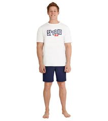 Speedo Men's Graphic Short Sleeve Swim Shirt