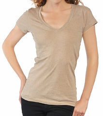 Hurley Girls' Solid Perfect V Heathered S/S T-Shirt