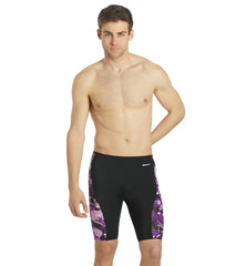 Sporti Paint Splatter Piped Splice Jammer Swimsuit