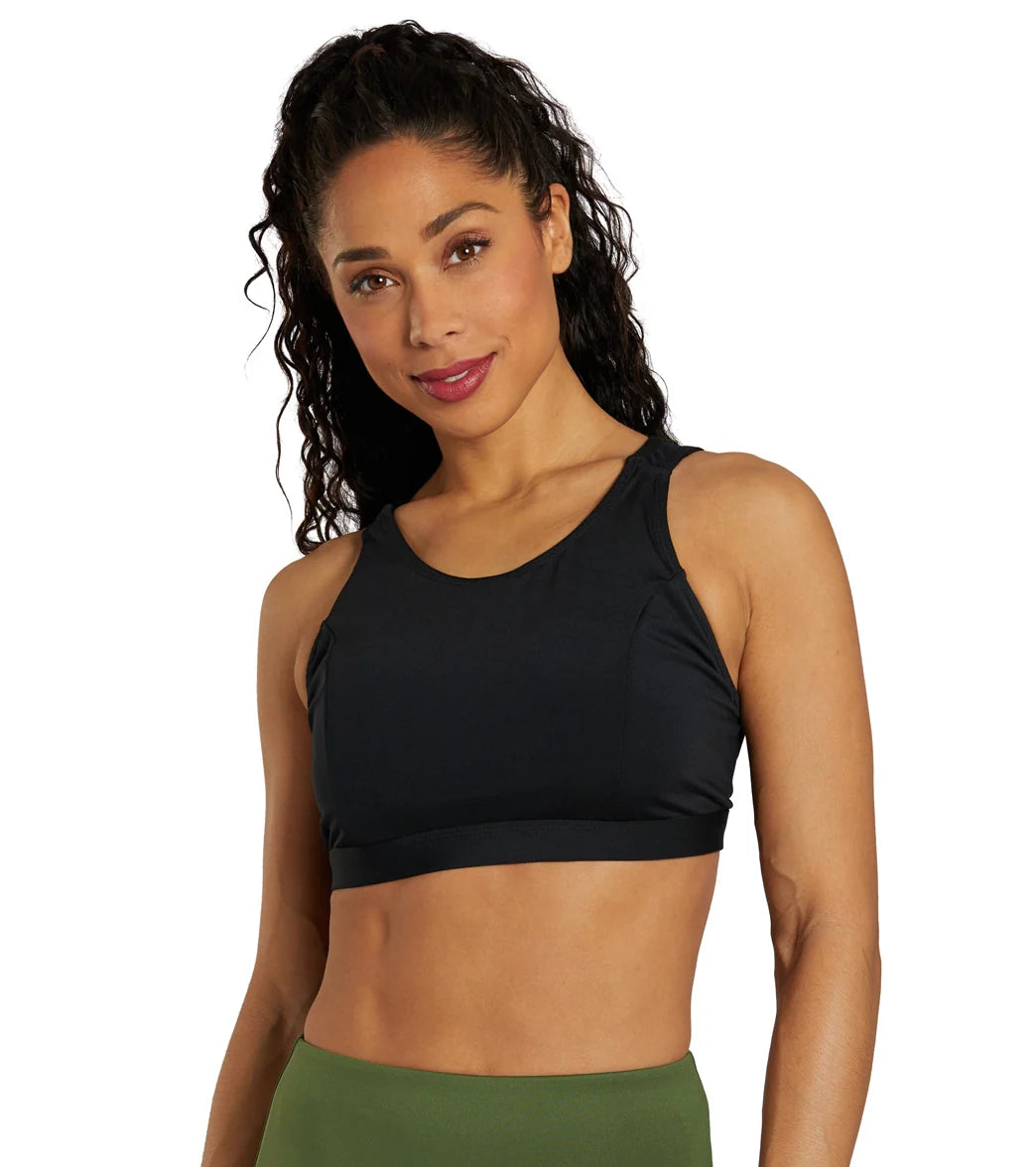 Dolfin Women's Aquashape Solid Chlorine Resistant Swimsuit Top