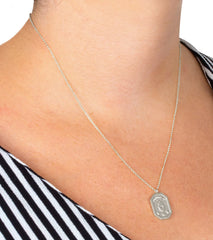 Dogeared Protect Me Hamsa Tablet Necklace