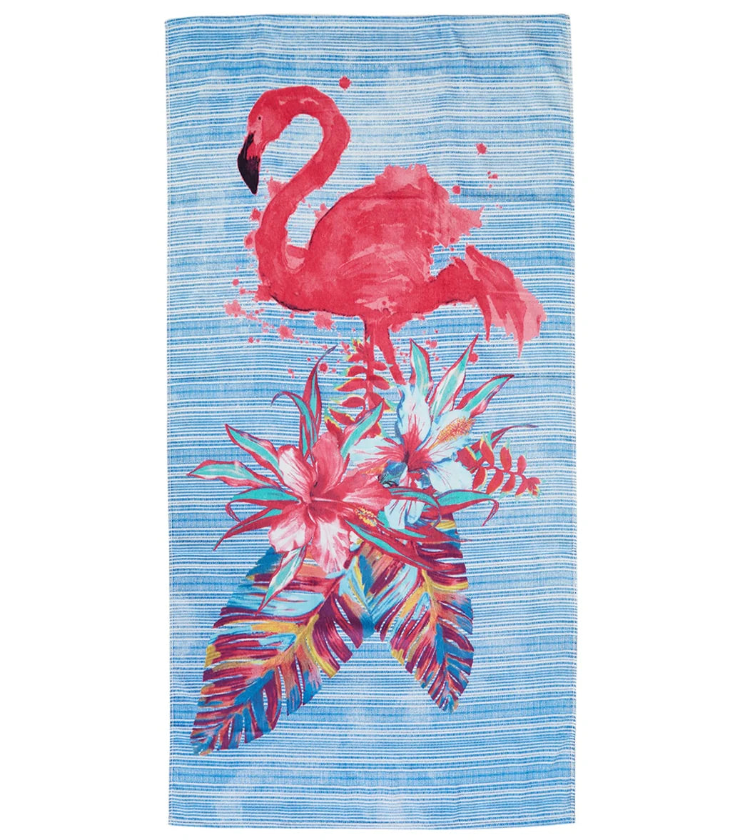 A to Z Towels New Painted Flamingo Beach Towel 30”X 60”