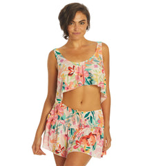 Hurley Women's Floral Pop Knot Front Swing Tank Top
