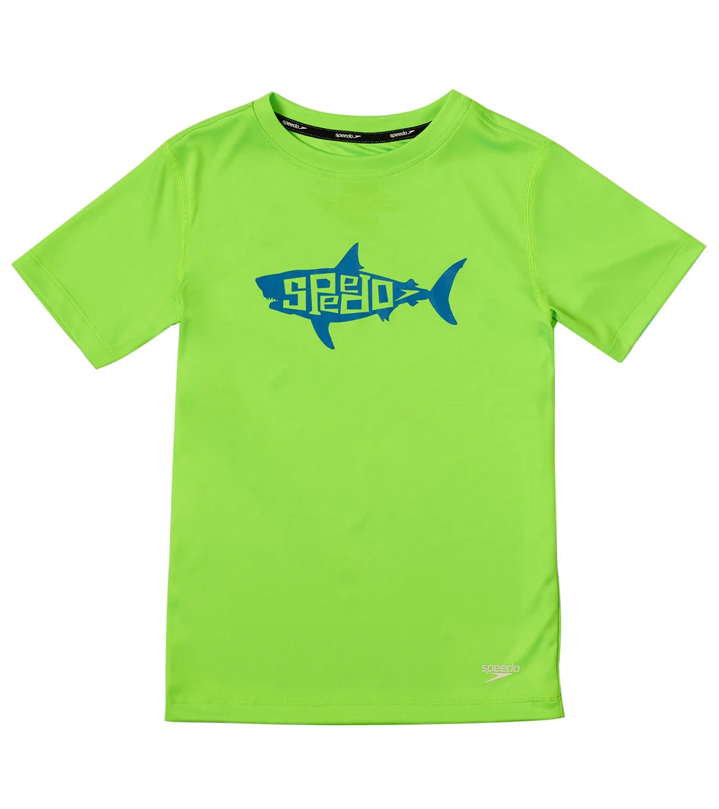 Speedo Boy's Short Sleeve Graphic Swim Shirt (Little Kid, Big Kid)