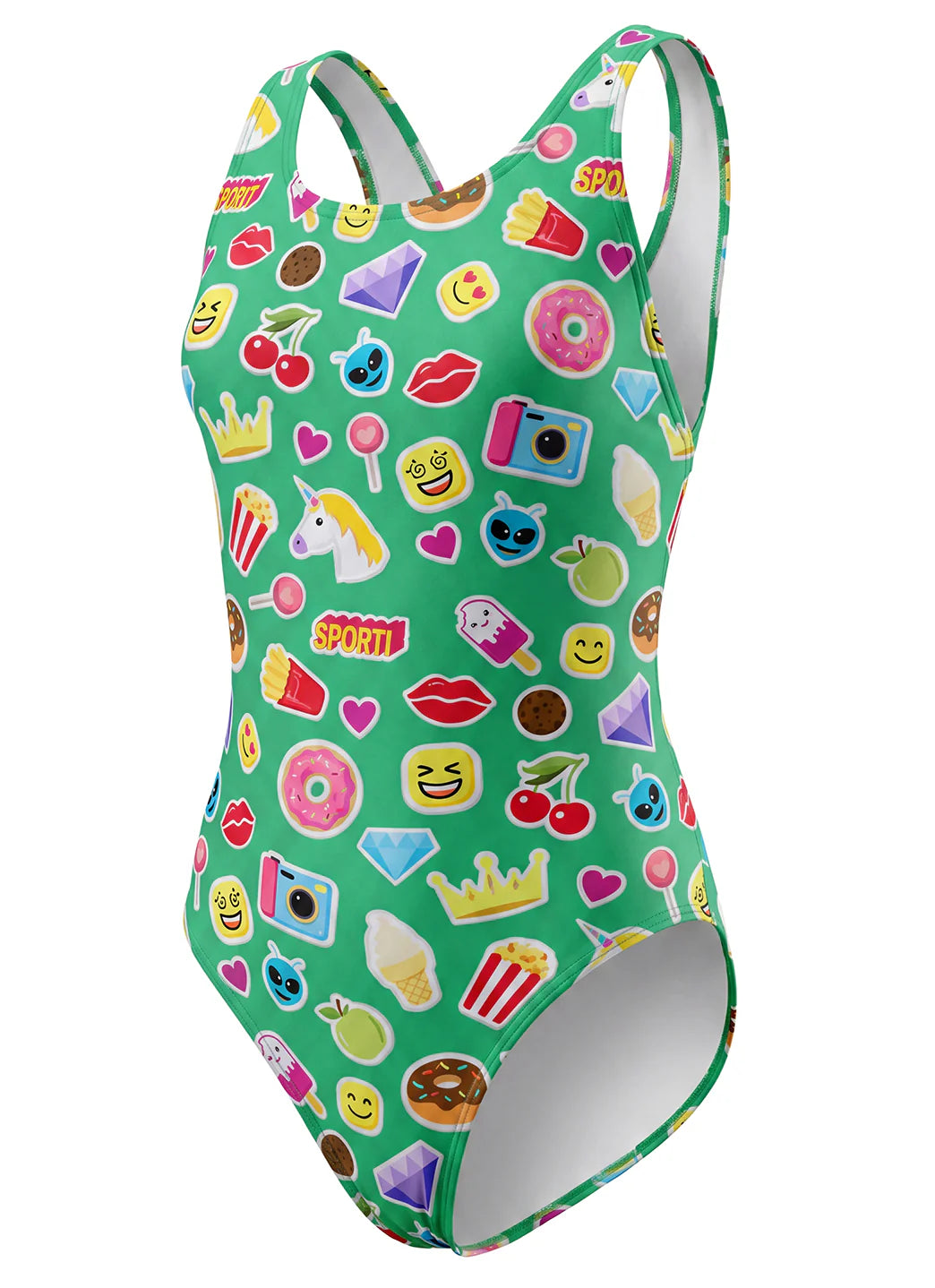 Sporti Sticker Squad Wide Strap One Piece Swimsuit (22-44)