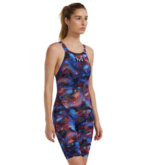 TYR Women's Avictor 2.0 USA Open Back Tech Suit Swimsuit