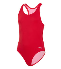 TYR Girls' Solid Durafast Elite Ella Maxfit One Piece Swimsuit (Little Kid, Big Kid)