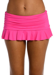 La Blanca Women's Island Goddess Ruffle Swim Skirt
