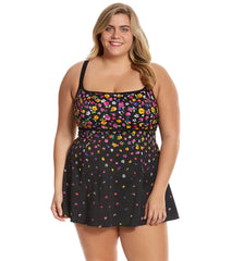 Longitude Plus Size Garden of Eden Empire Princess Swimdress
