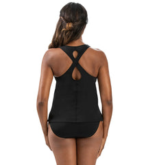 Dolfin Aquashape Women's Solid Twist Back Tankini Top