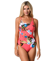 Jantzen Women's Botanical Beauty Lingerie One Piece Swimsuit