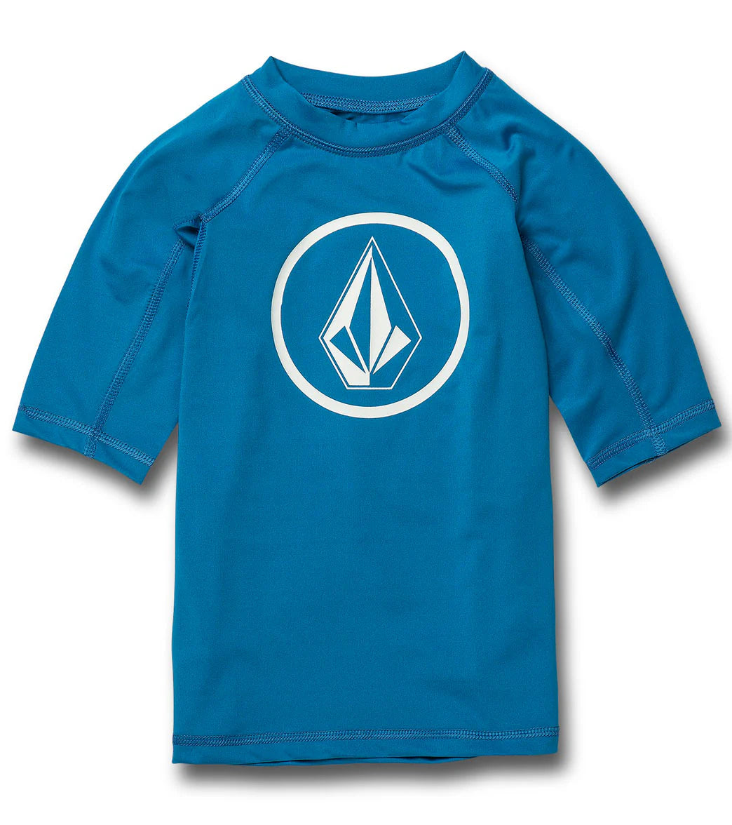 Volcom Boys' Lido Solid Short Sleeve Rashguard (Toddler, Little Kid, Big Kid)