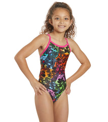 Sporti x Tyler Wallach Limited Edition Rainbow Rave Thin Strap One Piece Swimsuit Youth (22-28)