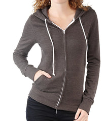 Hurley Girls' Solid Slim Fleece Zip Up Hoodie