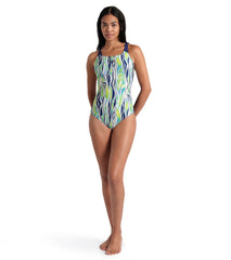Arena Women's Zebra Stripes Pro Back One Piece Swimsuit