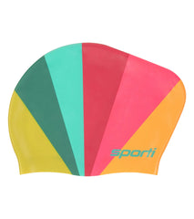 Sporti x She Is This Limited Edition Rainbow Long Hair Bun Silicone Swim Cap