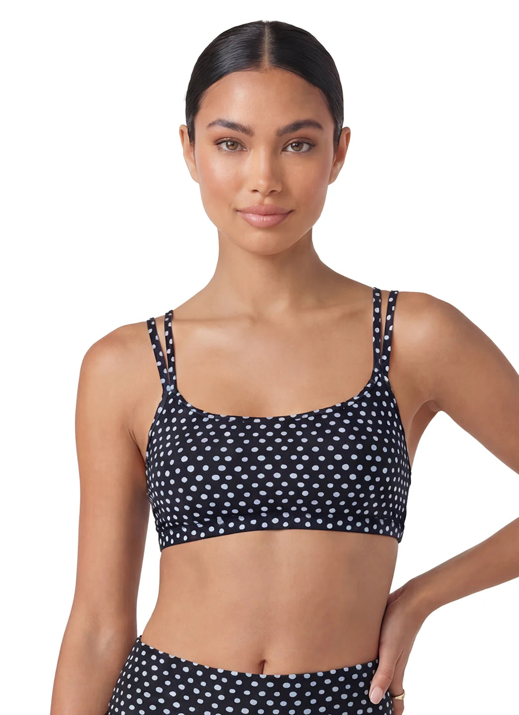 Sporti Active Tidal Dots Double Cross Workout Bikini Top