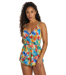 Hurley Women's Beach Botanic Wrap Front Romper