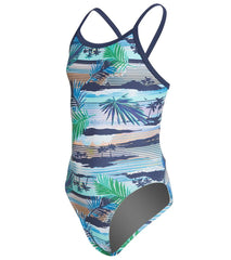 Sporti Tropic Thin Strap One Piece Swimsuit Youth (22-28)