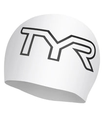 TYR Wrinkle-Free Large Logo Silicone Swim Cap