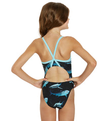 Sporti Sharkies Thin Strap One Piece Swimsuit Youth (22-28)