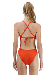 TYR Women's Solid Tieback Durafast Elite Crosscutfit One Piece Swimsuit
