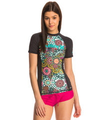 Hurley One & Only Printed Floral S/S Rashguard