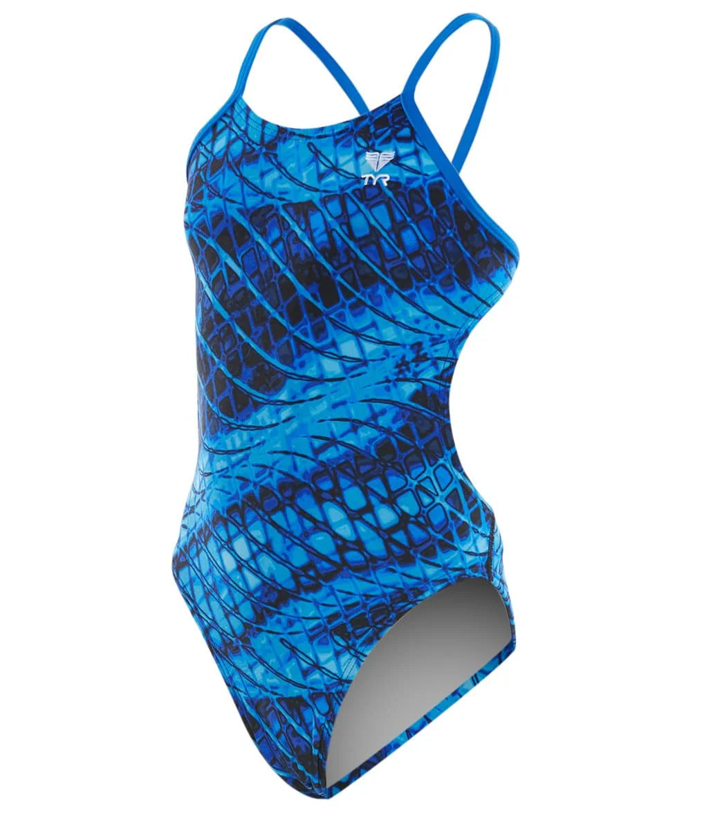 TYR Girls' Plexus Cutoutfit One Piece Swimsuit