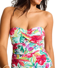 Tommy Bahama Women's Island Cays Fiesta Bandeau One Piece Swimsuit