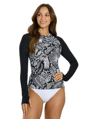 Jantzen x BloqUV Women's Forest Blast UPF 50+ Drawstring Top
