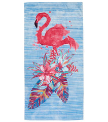 A to Z Towels New Painted Flamingo Beach Towel 30”X 60”