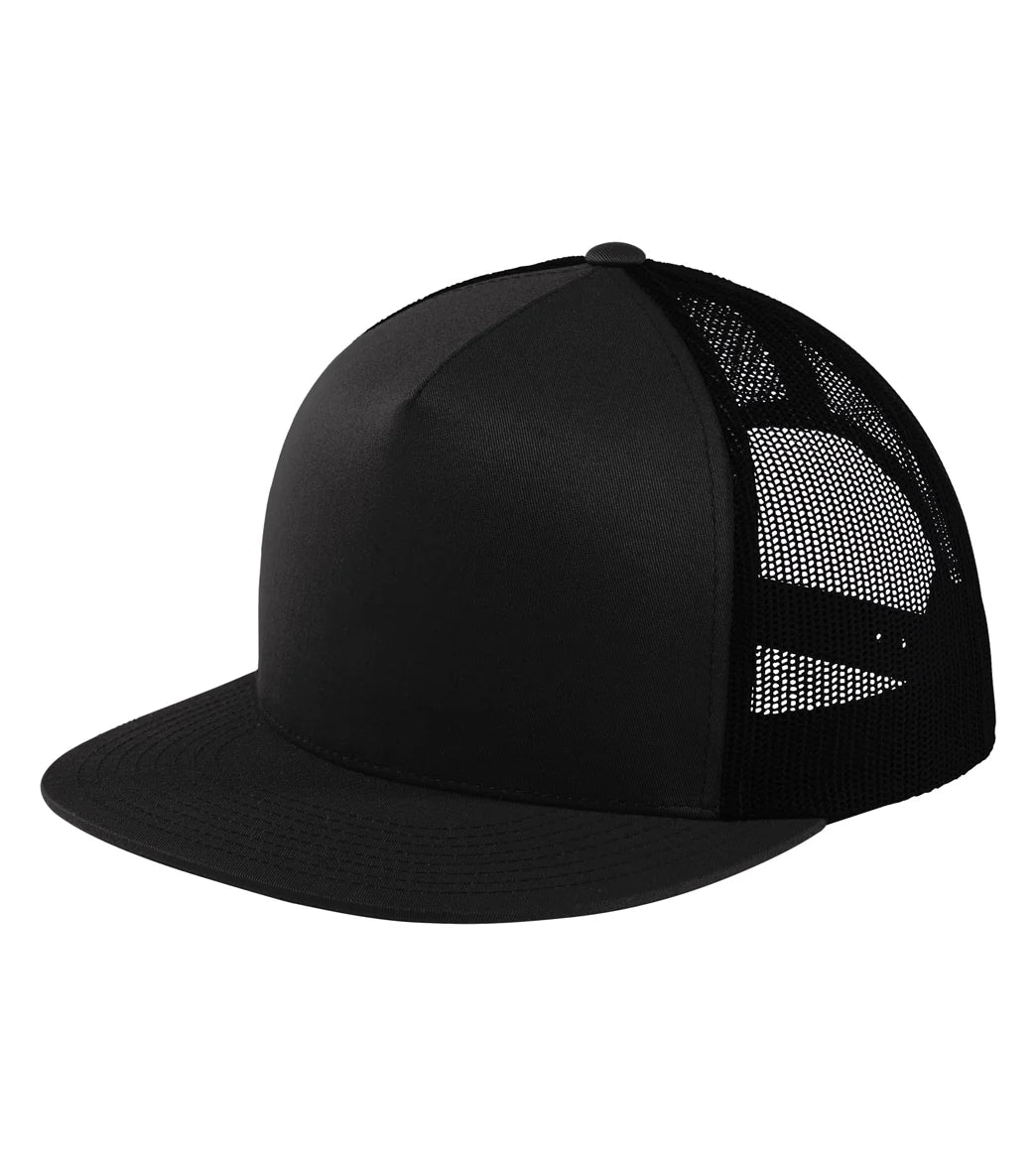 Sport-Tek Flat Bill Trucker Hat