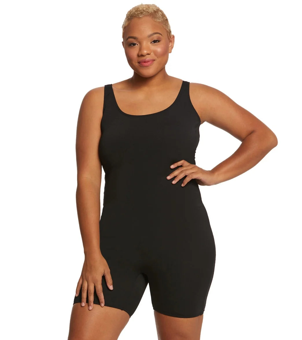Sporti Plus Size HydroLast Chlorine Resistant Scoop Back Unitard One Piece Swimsuit