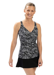 Dolfin Women's Aquashape Print Wrap Front Tankini Top