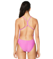 Speedo Vibe Women's The One Back Solid One Piece Swimsuit