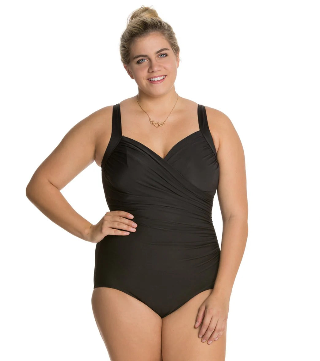 Miraclesuit Plus Size Solid Sanibel One Piece Swimsuit