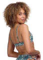 JOLYN Women's Faye Shorebreak Front Knot Bikini Top