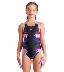 Arena Girls' Rhythm V Back One Piece Swimsuit (Little Kid, Big Kid)