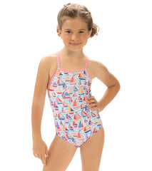 Dolfin Girls' High Tide Printed One Piece Swimsuit (Little Kid)