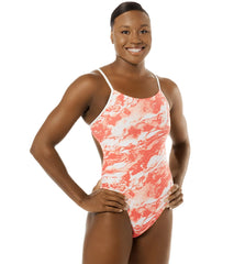 TYR X Simone Manuel Women's Marble Clouds Cutoutfit One Piece Swimsuit