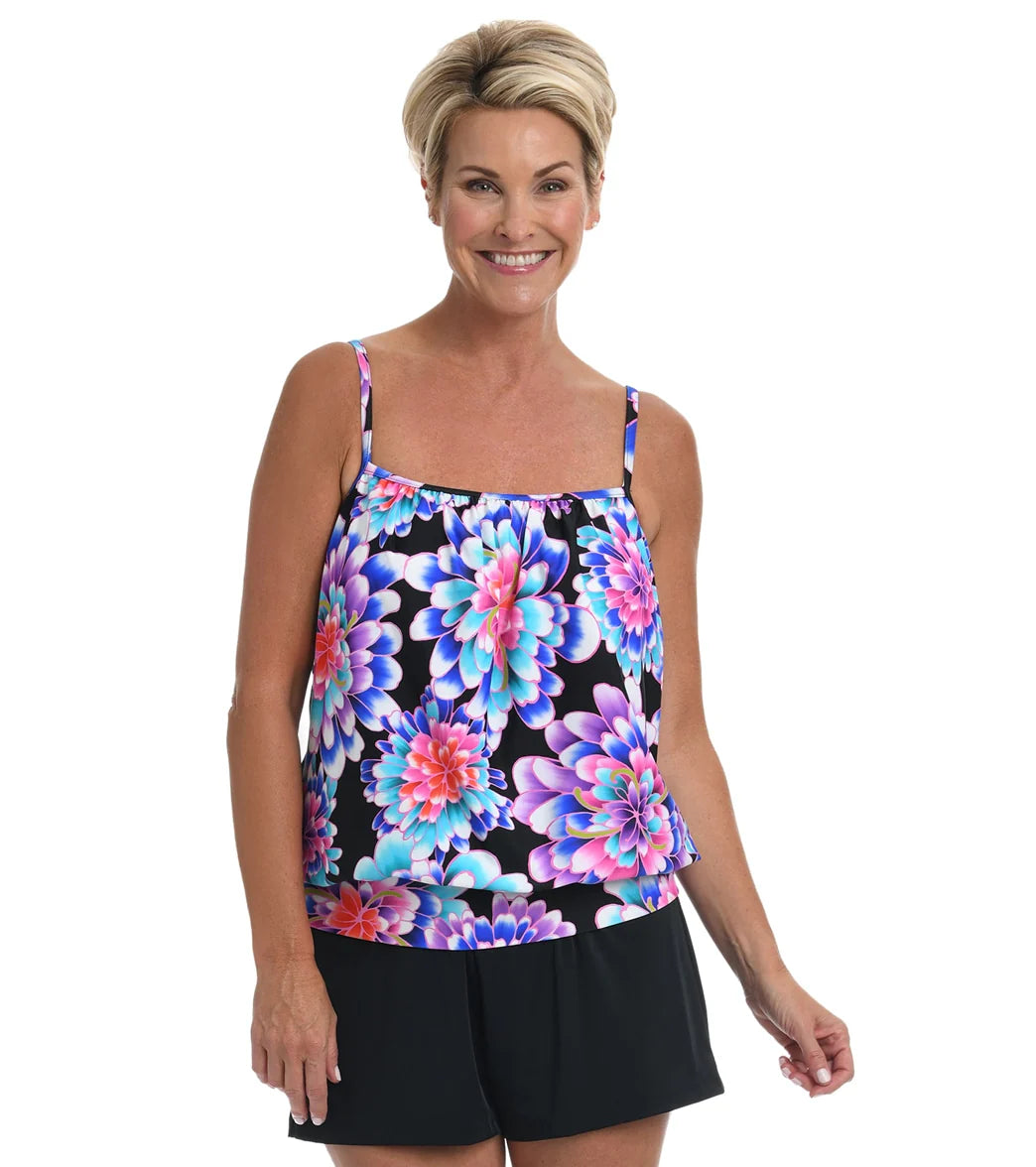 Maxine Women's Mums The Word Blouson Tankini Top