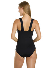 TYR Women's Solid Square Neck Controlfit Chlorine Resistant One Piece Swimsuit