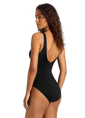 Lauren Ralph Lauren Women's Beach Club Solids Ring Over The Shoulder Underwire One Piece Swimsuit
