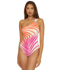 Trina Turk Women's Sheer Tropics Maillot One Piece Swimsuit