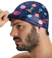 Arena Drew Kibler Space Aliens Flat Silicone Swim Cap