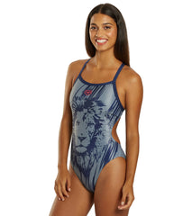 Arena Women's Drew Kibler Lion Challenge Back One Piece Swimsuit