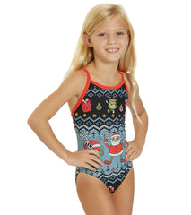 Sporti Granny Sweater Holiday Groovy Thin Strap One Piece Swimsuit Youth (22-28)